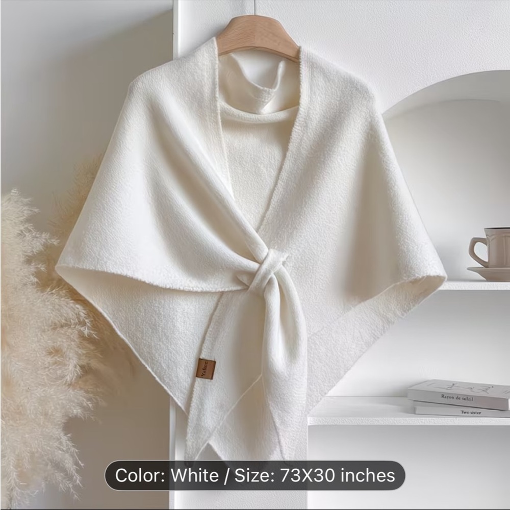 Elegant creamy White Shawl Wrap nwt